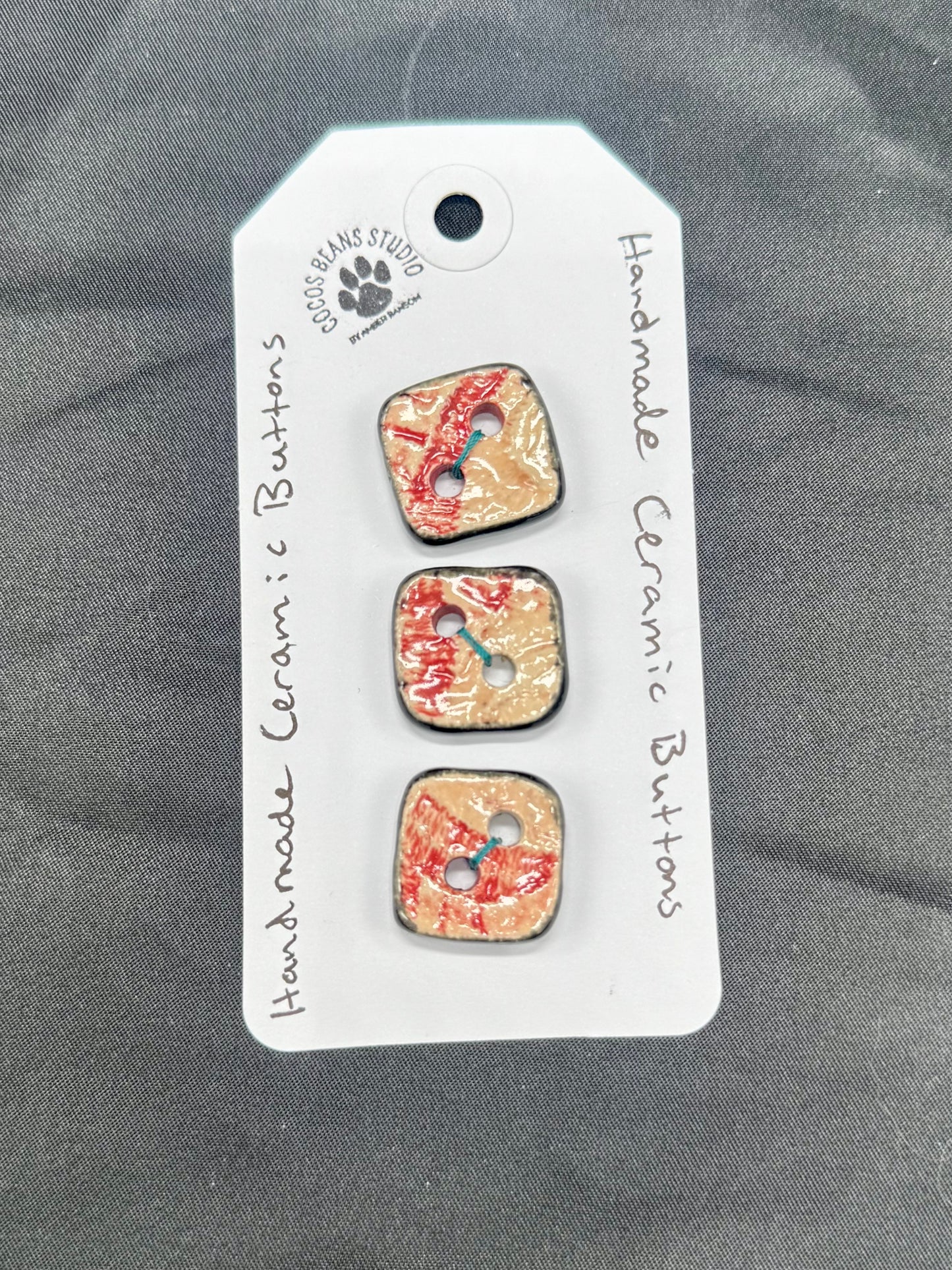 Buttons-Abstract Red/Orange
