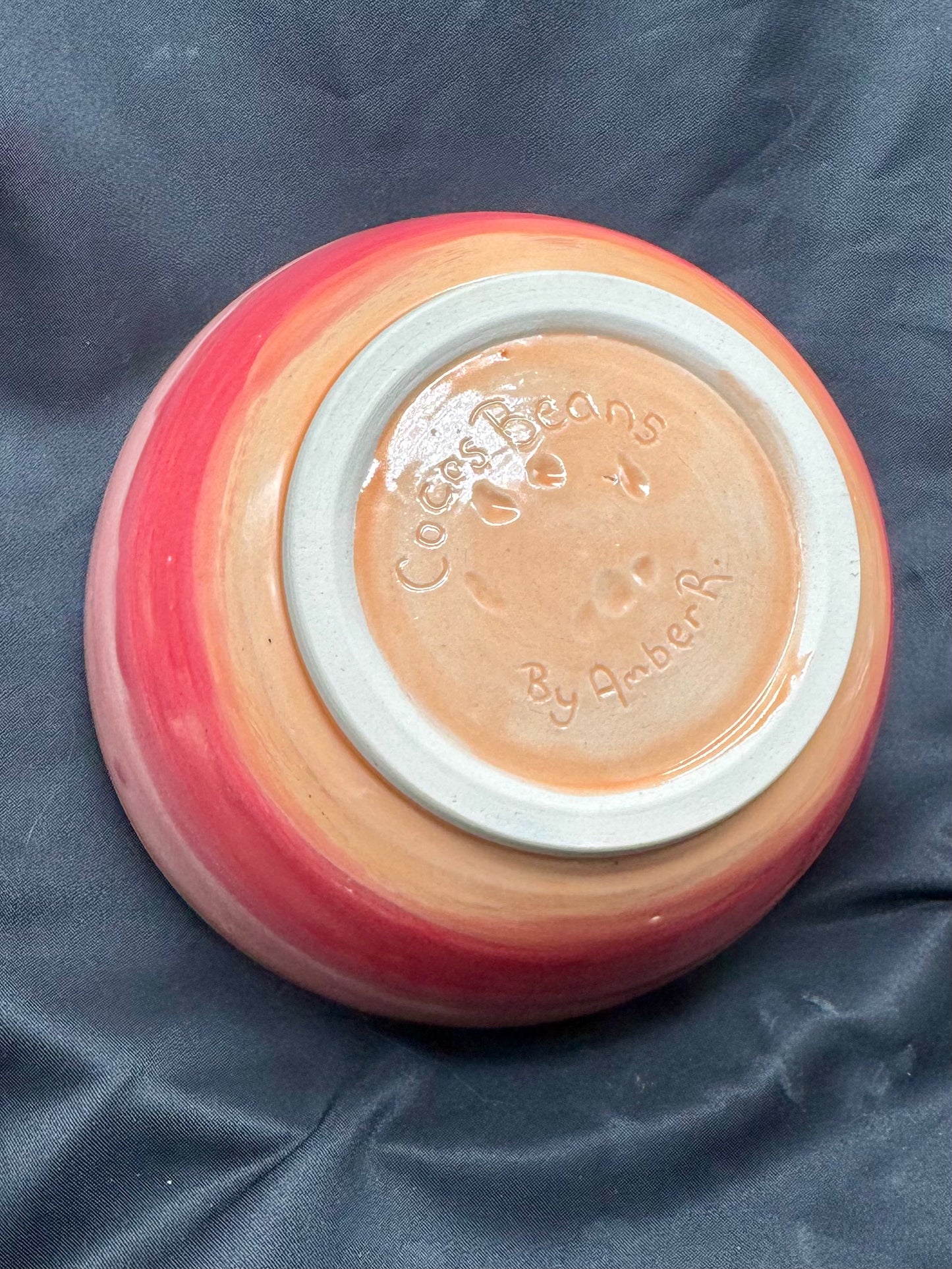 Bowl- Orange/Red squares