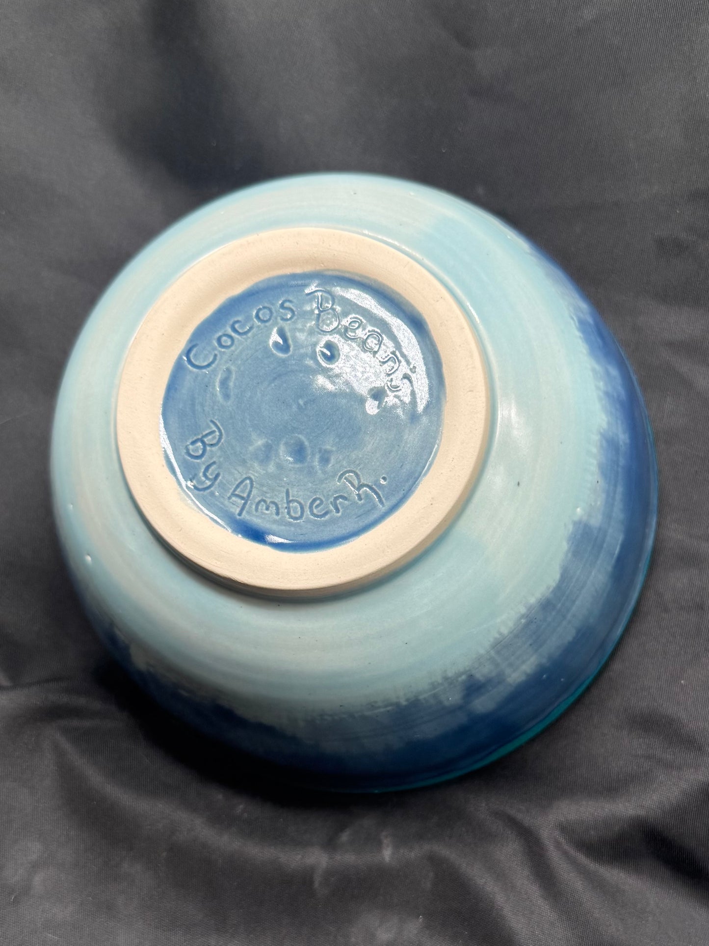 Bowl- Dancing Blue Dots