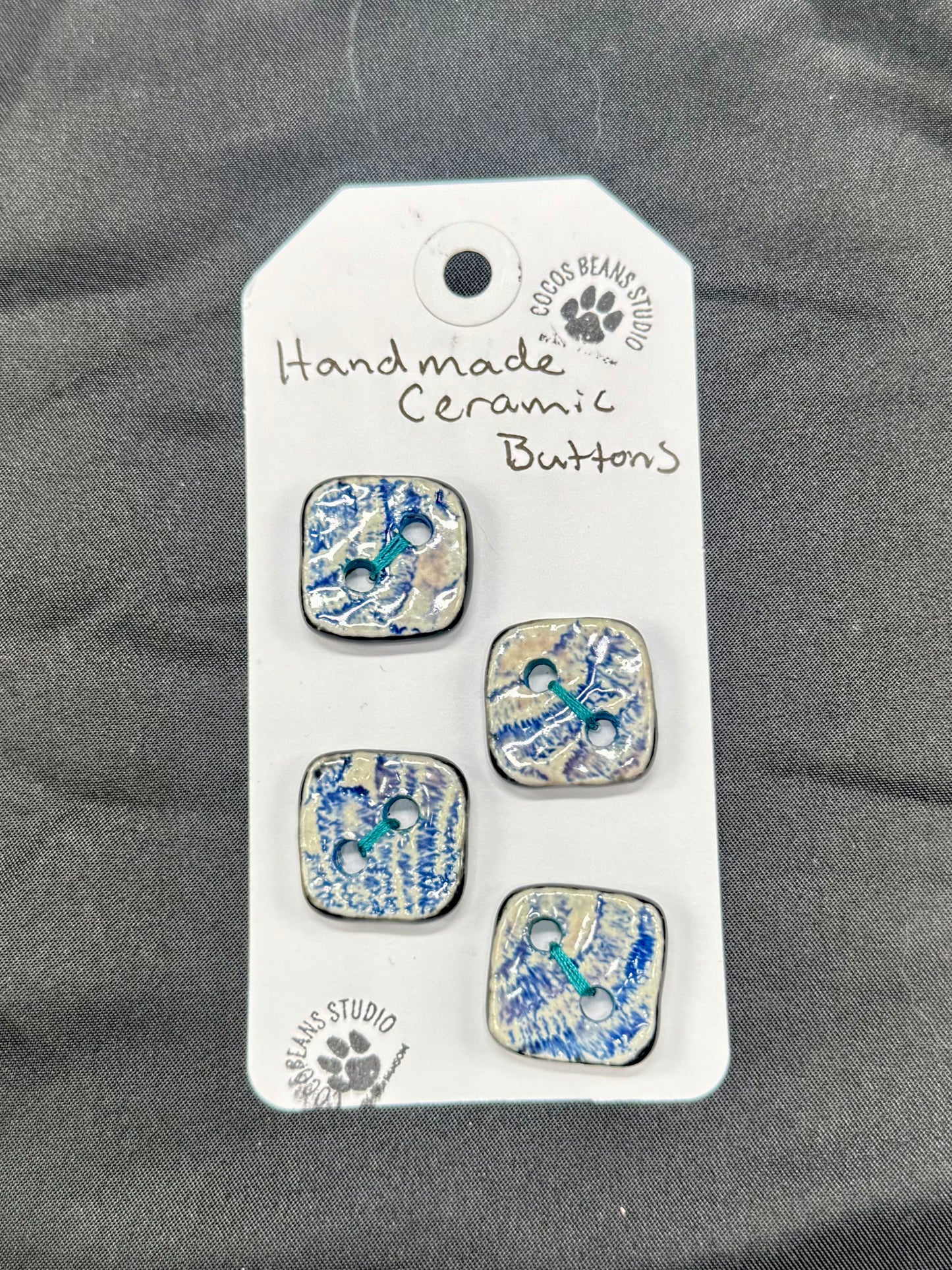 Buttons- Abstract Blue/White