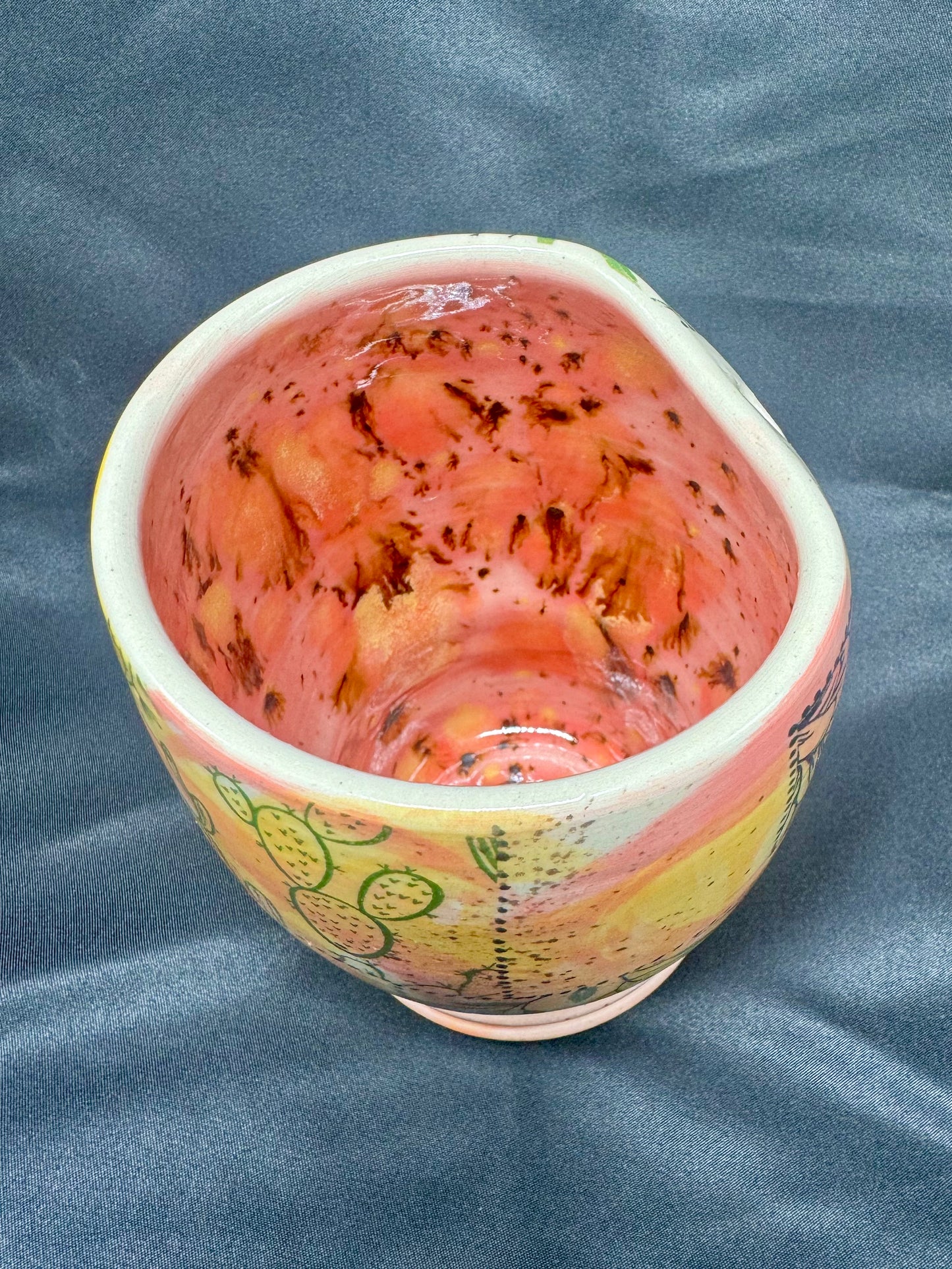 Tumbler-Pink and Orange Patchwork