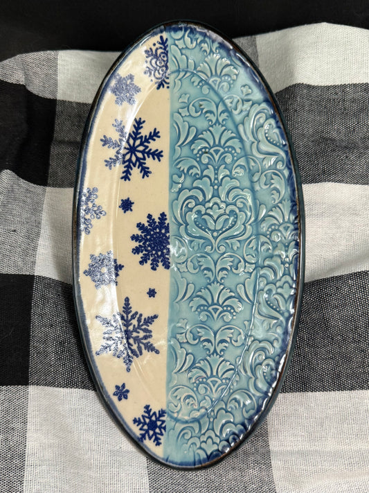 Textured Snowflake Dish