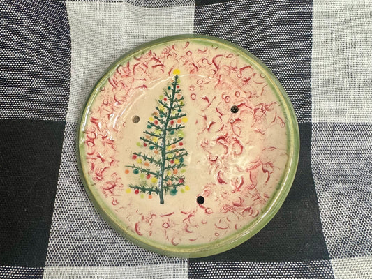 Round Christmas Tree Soap Dish