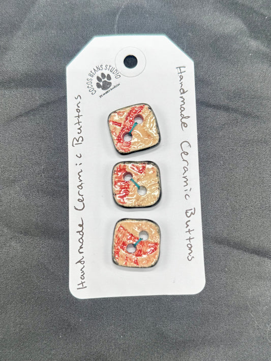 Buttons-Abstract Red/Orange