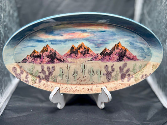 Large Platter- Desert Mountain Sunset