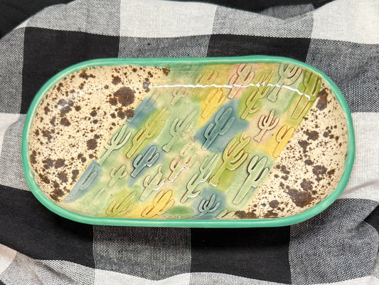 Tie-Dye Saguaro Dish