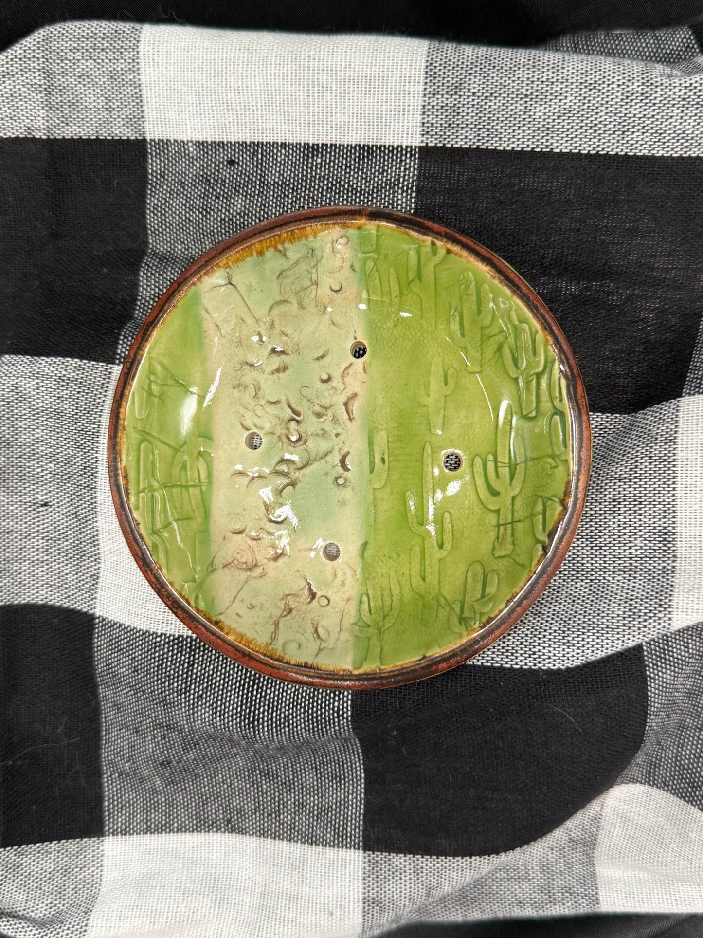 Green Saguaro Soap Dish